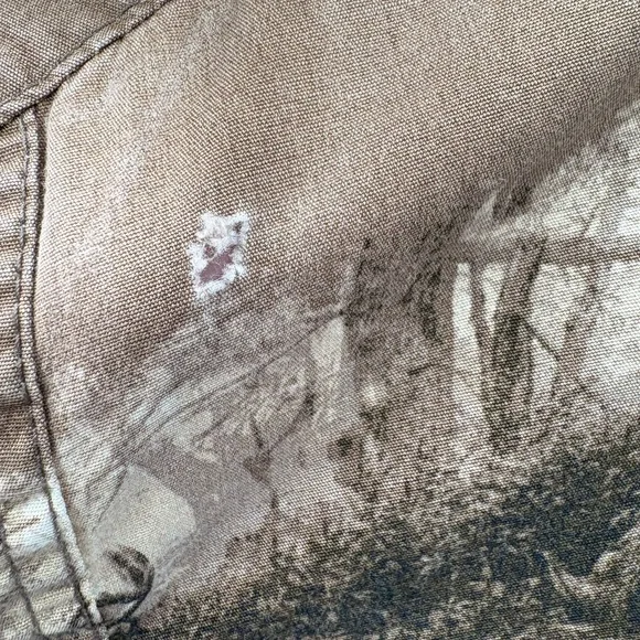 Cabela’s Outfitters Series Deer Hunting Print Button Shirt Mens L Brown Outdoors - Picture 13 of 13